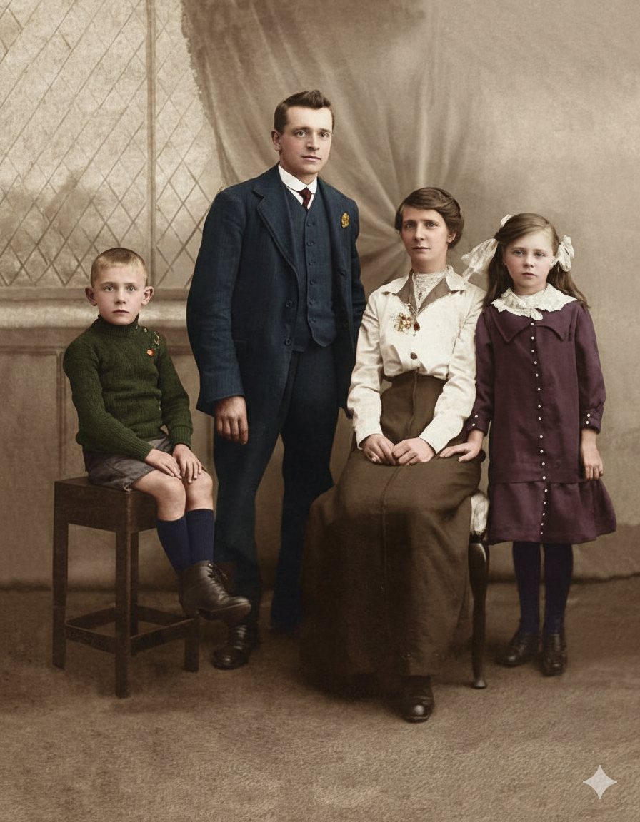 After: Vintage Family Photo