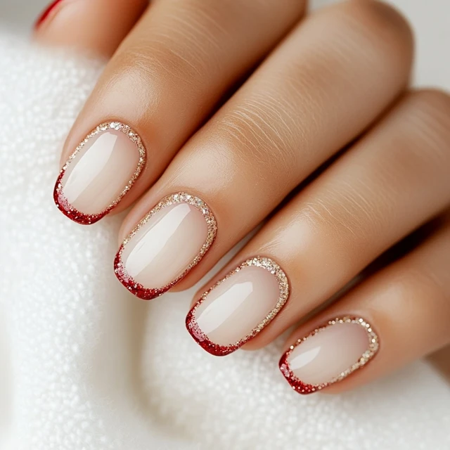 크리스마스 라이트 네일 디자인