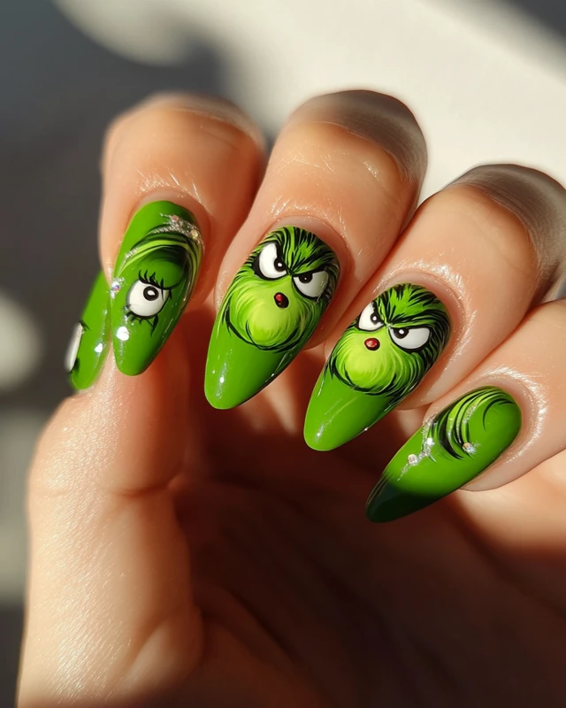 Diseño de Uñas con Luces Navideñas
